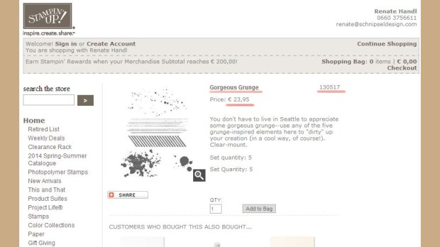 Stampin Up schnipseldesign Linz Mondsee Online Shop