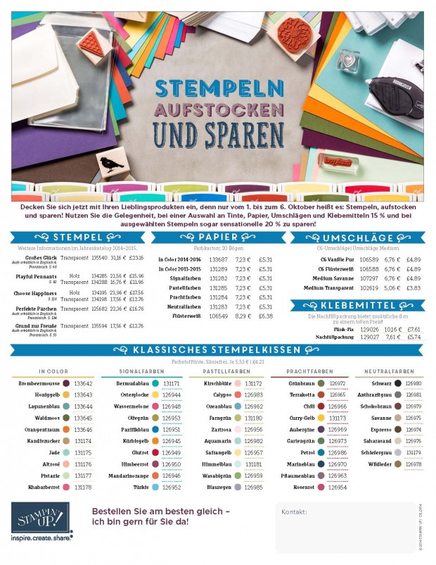 Aktion-stampin up schnipseldesign